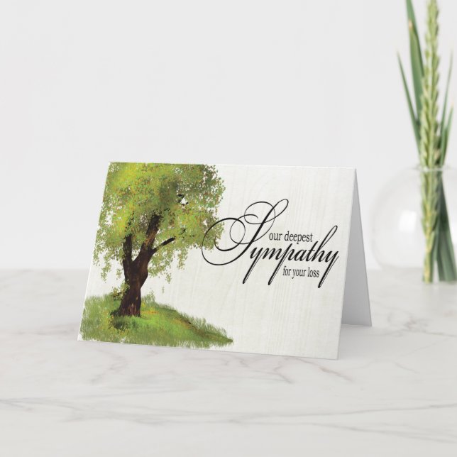 Con la tarjeta de felicitación de la condolencia (Anverso)