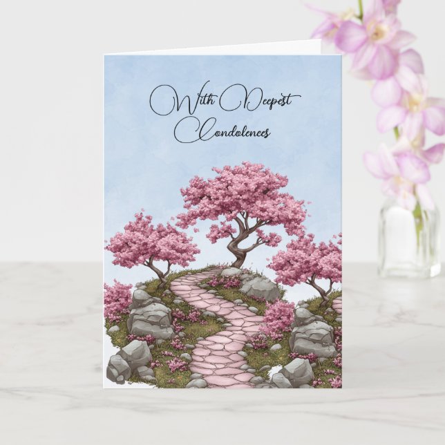 Con la tarjeta de simpatía de Condolencias más pro (Orquídea)