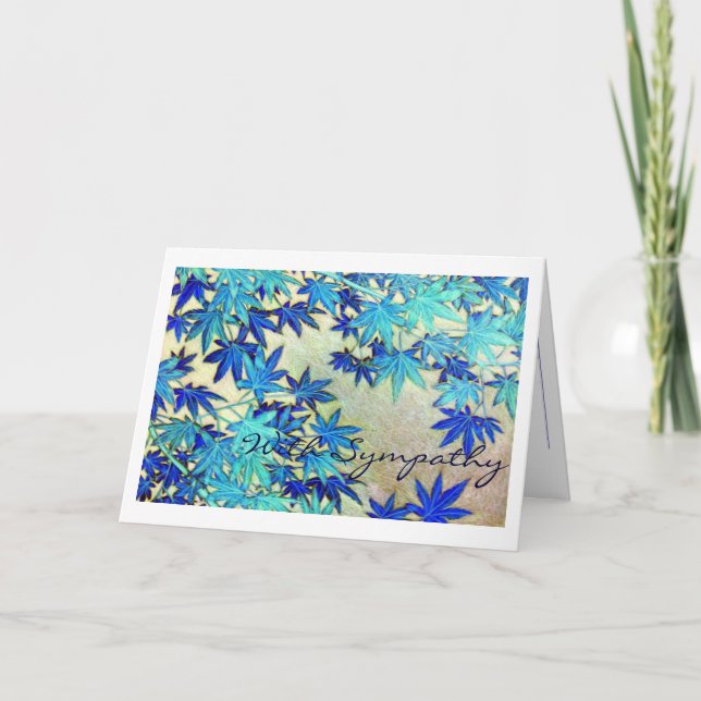 con las condolencias de la tarjeta de sampathy (Anverso)