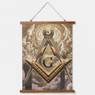 Con Marco De Madera Tapiz Freemason