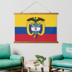 Con Marco De Madera Tapiz Patriótico Colombia, Bandera Colombiana