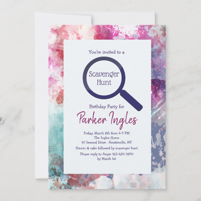 Con Marco Elige Invitación De Color (Anverso)