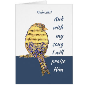 Con mi canción lo alabo Biblia Scripting Bird