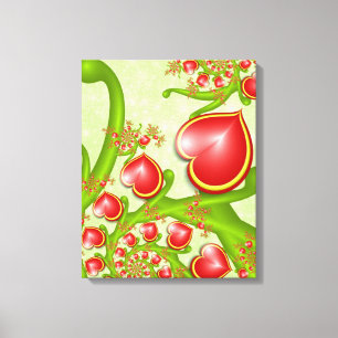 Con mucho amor Corazón Rojo Amarillo Arte Fractal