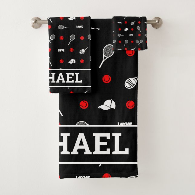 Con nombre 🎾 🎾 de tenis en blanco y negro (In situ)