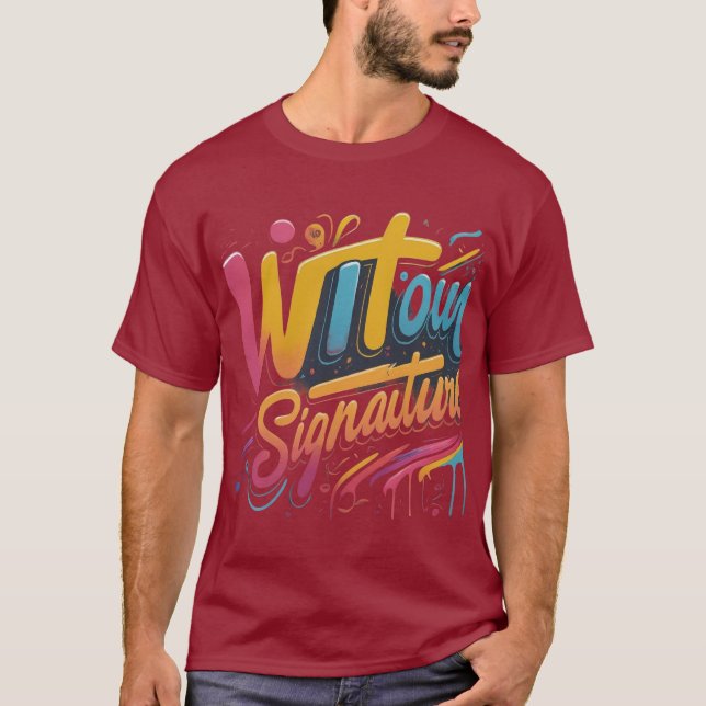 Con nuestra camiseta de firma (Anverso)