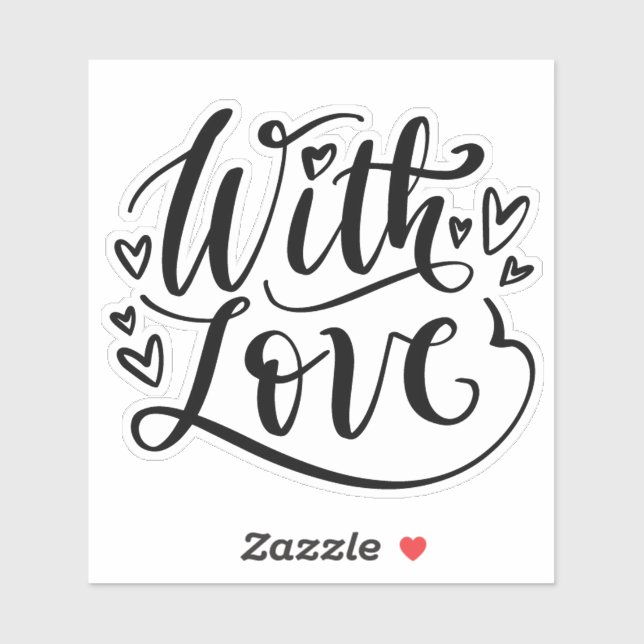 Con Pegatina de amor (Hoja)