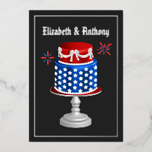 4 de julio Día de la Independencia Boda Invitación