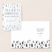 Árboles de Navidad Feliz Esposo Tarjeta de Papel d