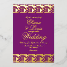 Boda de Marcadores Africanos Presionó Invitación a