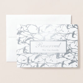 Con Relieve Metalizado Boda reservado para la tarjeta familiar