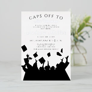 Con Relieve Metalizado Capturas de la invitación a la graduación