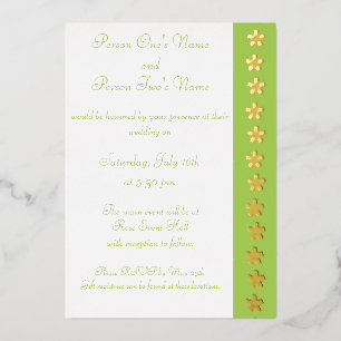 Con Relieve Metalizado Cativadora Sakura en Invitación de Lámina de Perid