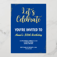Celebremos Invitación de Papel de Estaño