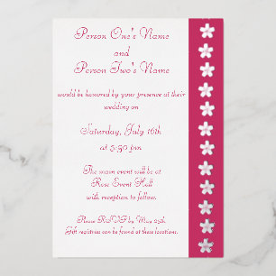 Con Relieve Metalizado Cereza Sakura Encantadora en Invitación de Papel d