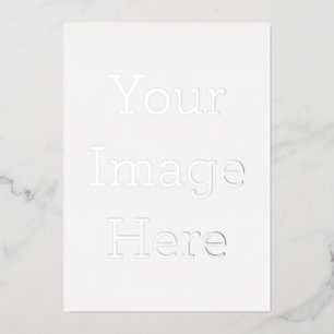 Con Relieve Metalizado Crea tu propia invitación de papel de plata de 5"