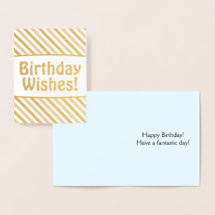 Con Relieve Metalizado Divertido y tonto "¡Deseos de cumpleaños!" Tarjeta