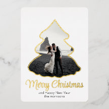 elegancia de árbol de Navidad Invitación de papel