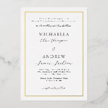 Elegante Invitación de Boda Minimalista Refinada