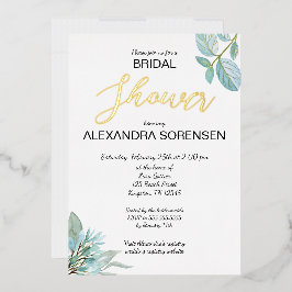 Con Relieve Metalizado Elegante Novia Invitación de Hojalata para Ducha d