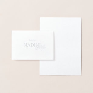 Con Relieve Metalizado Elegante tarjeta de boda moderno
