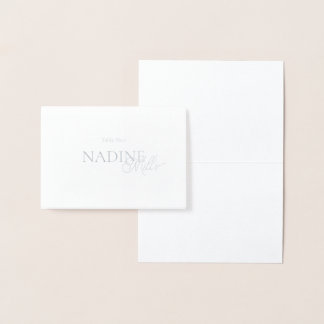 Con Relieve Metalizado Elegante tarjeta de boda moderno