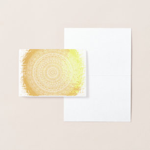 Con Relieve Metalizado HAMbWG - Tarjeta de Hoja de Oro - Mandala