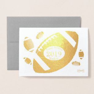 Con Relieve Metalizado HAMbWG - Tarjeta de papel de plata - Fútbol