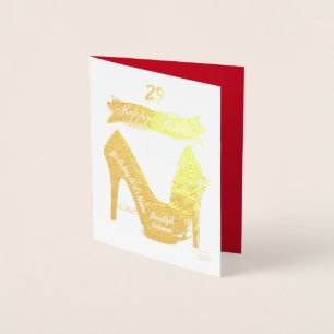 Con Relieve Metalizado HAMByWG - Tarjeta de cumpleaños para una mujer - t