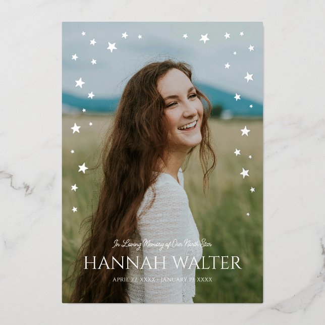 Con Relieve Metalizado Hermosa Invitación de vida de la celebración de No (Anverso)