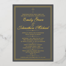 Impresionante Invitación de Boda Minimalista Crist