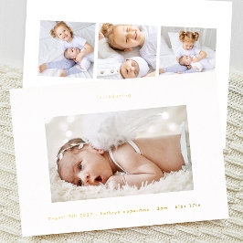 Con Relieve Metalizado introducción de la invitación mínima de 4 fotos de