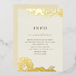 Con Relieve Metalizado Invitación a florecer el oro