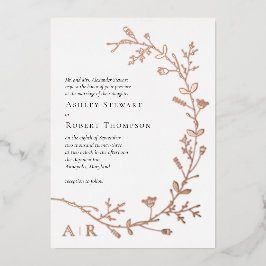 Con Relieve Metalizado Invitación a la boda de la Boda de la Vina del Rel