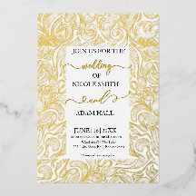 Invitación a la boda de oro