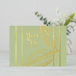 Con Relieve Metalizado Invitación a la boda elegante