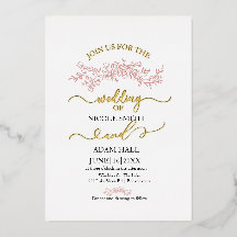 Invitación a la boda floral minimalista | Bot eleg