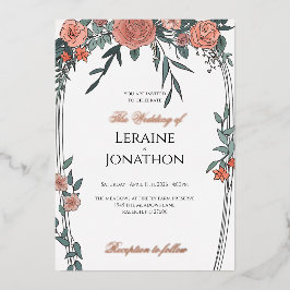 Con Relieve Metalizado Invitación a la boda sin apuro