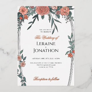 Con Relieve Metalizado Invitación a la boda sin apuro