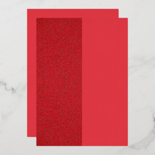 Con Relieve Metalizado Invitación al evento de papel de aluminio rojo de 