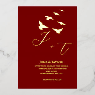 Con Relieve Metalizado Invitación Clásica y Elegante