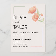 Invitación de boda chic en verde suave salvia y me