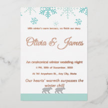Invitación de boda copo de nieve de invierno​
