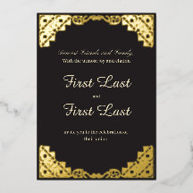 Invitación de boda de la realeza oscura