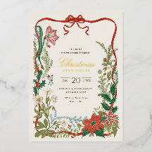 Invitación de Casa Abierta de Navidad Botánica Vin