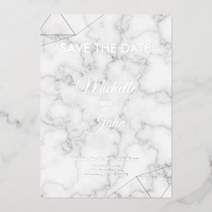 Con Relieve Metalizado Invitación de casamiento de color de línea simple