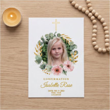 Invitación de confirmación de foto de corona de cr