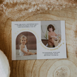 Con Relieve Metalizado Invitación de cumpleaños a la junta de fotografía 