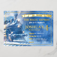 Invitación de cumpleaños de Tren Mágico