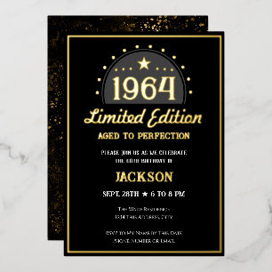 Con Relieve Metalizado Invitación de edición limitada para cumpleaños núm